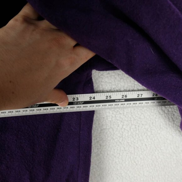 London Fog Coat Womens 12 M Purple Wool Cashmere Double Breasted Heavy 80S - Picture 7 of 10